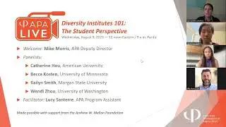 Diversity Institutes 101 &mdash; The Student Perspective | APA Live