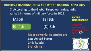 LATEST Different indexes 2025| India and World rankings 2025! General knowledge 2025