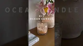diy ocean candle 🐚🏝️🌺 #diycandle #candlemaking #candles #diy #seashellart #beach #summerdiy