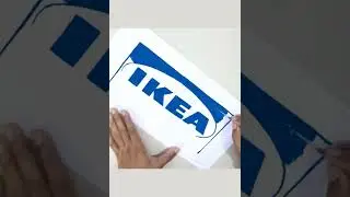 How to draw the IKEA logo #shorts