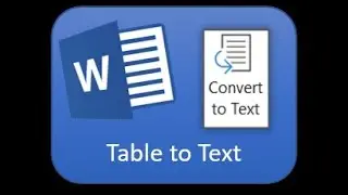 Word - Table to Text
