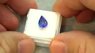 Sch&ouml;ner, preiswerter Tansanit Tropfen Blau 2,85 ct.