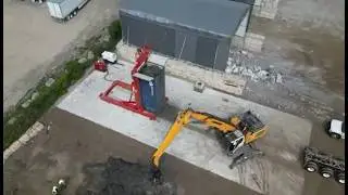 Drone Footage A-Wards Container Tilter #containertilters #containerloading