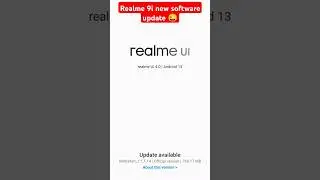 🤪 realme 9i 5g new software update  [ Android 15 ] 😋 #5g #shorts