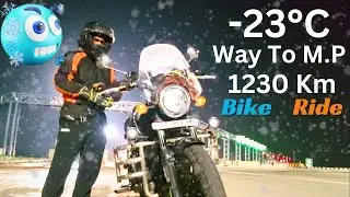 don't ride bike in winter| -23&deg;C temperature | way to Madhya Pradesh |Meteor350 #motovlog #meteor350