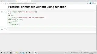factorial of a number without using function