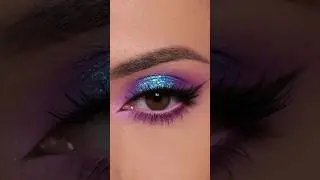 Pink Blue Eye Makeup Tutorial #makeup #makeuptutorial #eyemakeup #shorts #youtubeshorts
