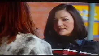 Brookside Bev Dixon throws a bucket of water over Leanne Powell January 2002