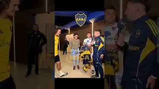 Nacho Russo emocionado al recibir la camiseta del homenaje a su Padre!! #canaldeboca #boca #russo