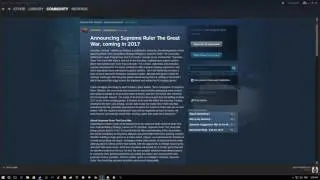 Supreme Ruler.....The Great War...Announcement