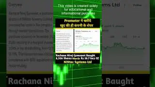 NINtec Systems Ltd | Promoter | InsiderTrades |#stockmarketnews#stockmarket #sharemarket