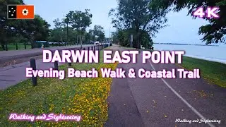 Evening Walk at East Point Beach 🌅 Relaxing Scenic Stroll in Darwin 4K Nature Sounds | NT Australia