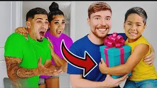 Реакция семьи Тренч: Мистер Зверь удивил нашего сына в Диснейленде! 😭❤️