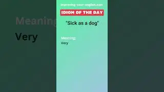 Sick as a dog - Idiom of the Day