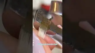 DIY blonde keratin hair tutorial. Achieve gorgeous locks at home! #sunnyhair #keratinhairextensions