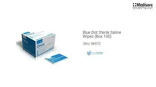 Blue Dot Sterile Saline Wipes Box 100 86972