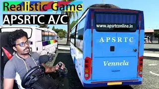 APSRTC Vennela A/C Sleeper Bus VSP to HYD  Driving with Steering Telugu | Euro Truck Simulator 2