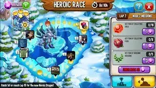 Dragon City Reaching LAP 7 NODE 2 Heroic Race Frozen Lake High Snow Dragon