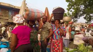 MORNING TOUR IN AFRICA MAEKET GHANA ACCRA MAKOLA