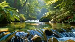Crystal Clear Pure River Water | ASMR Flowing Water to Help You Relax & Focus