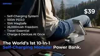 Enpows:26,000mAh 10-in-1 Self-Charging Modular Power Station Is Changing Travel Forever