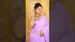 Durga Puja Look 1 💜 #lookbook #durgapuja #festivemakeuplook