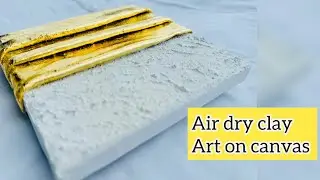 Golden Flow | Air Dry Clay & Texture Art | Minimalist Abstract Painting