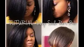 TUTORIAL | Deep Side Part Bob (Sew-In) | Outre Velvet Perm Yaki