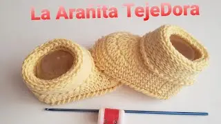 🕸Как связать крючком пинетки для малыша 0-3 месяцев шаг за шагом