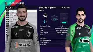 Editar Face Habilidades Rafael Atl&eacute;tico Mineiro PES 2021 (Usando Copiar Base)