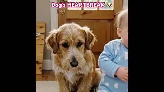 Dog Heartbroken Over Baby's Goodbye ❤️ #shorts #dog #baby #heartbreak #love