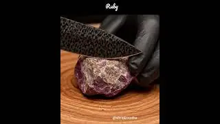 &ldquo;ASMR Gemstone Slicing ✨ Ruby red Crystal Cutting Sounds&rdquo; #oddlysatisfying  #gemstonecutting #relax
