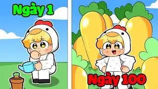 Tô Gà Thử Thách 100 Ngày Trồng 1000 Cây Trong Roblox