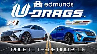 U-DRAGS RACE: Hyundai Ioniq 5 N vs. Cadillac CT5-V Blackwing | Quarter Mile, Handling, & More