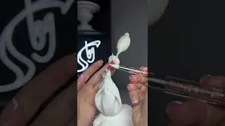 Fondant Stork cake Topper tutorial. Step by step. Gravity defying baby shower cake Toper #cakeart