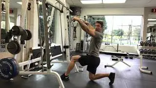 Half Kneeling Wide Grip Lat Pull Downs