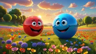 Three Bouncing Balls Know Up and Down | Opposites Song for Kids | Nursery Rhymes and Baby Songs