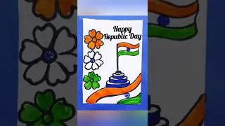 Republic day card making #republicday #cardmaking #shortsfeed #shortvideo #youtubeshorts #shorts