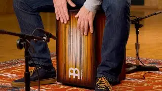 MEINL Percussion HCAJ2AMTS Headliner String Cajon - Amber Tiger Stripe