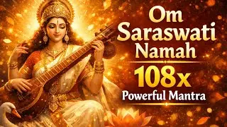 Om Saraswati Namah Mantra | Saraswati Mantra 108 Times | Peaceful Devotional Music