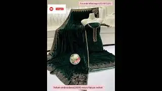 9000 micro falcon embroidered velvet