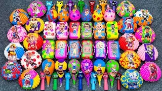 Cocomelon Rainbow Slime Party with Paw Patrols! JJ Jeni & Hogi Mix Colors  💕 Satisfying ASMR 💖