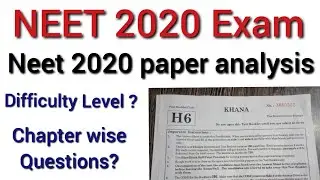Neet 2020 paper analysis | Neet Defculty level Questions | Neet Answer key