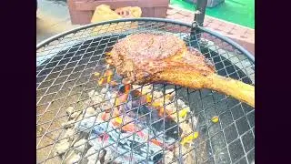Weber Kettle and Titan Santa Maria and Tomahawk Steak