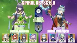 C1 Lauma Lunar Bloom & C0 Ineffa Lunar Charged | Spiral Abyss - Luna II | Genshin Impact