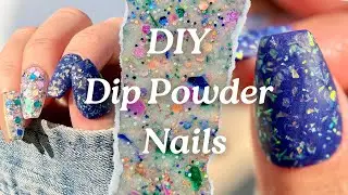 Dip Powder Nails | DIY Nails At Home | EASY Color Blocking | First Impressions | Nail Tutorial