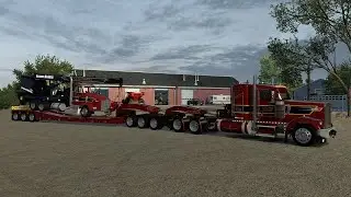 ATS Ironwerx W900 and Double Lowboy Plus Painted Lowboy Cargo!