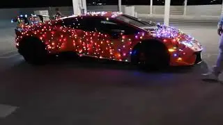 THE ACE FAMILY WRAPPED THEIR LAMBORGHINI WITH CHRISTMAS LIGHTS** NEVER DONE BEFORE***