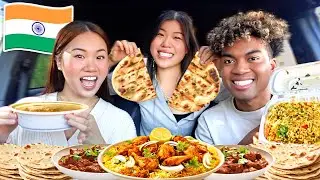 My Sister Tries Indian Food For The First Time!! (INDIAN FOOD MUKBANG)