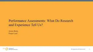 Introduction to Performance Assessments (REL Appalachia)